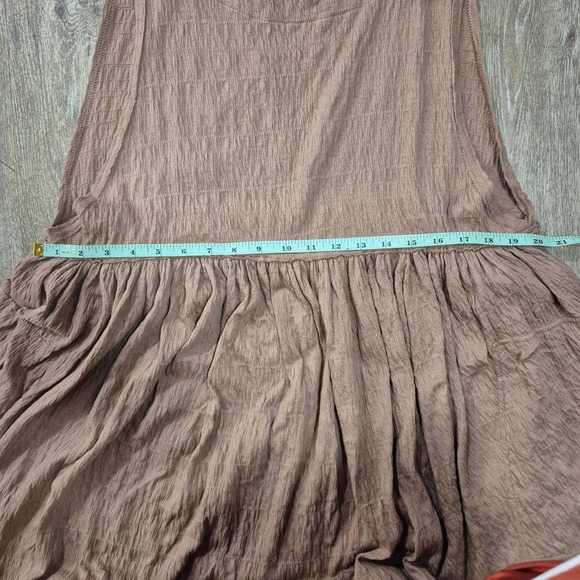 Free People FP Beach Textured Babydoll Mini Dress Pink Mauve OB1199600 M - Picture 6 of 8